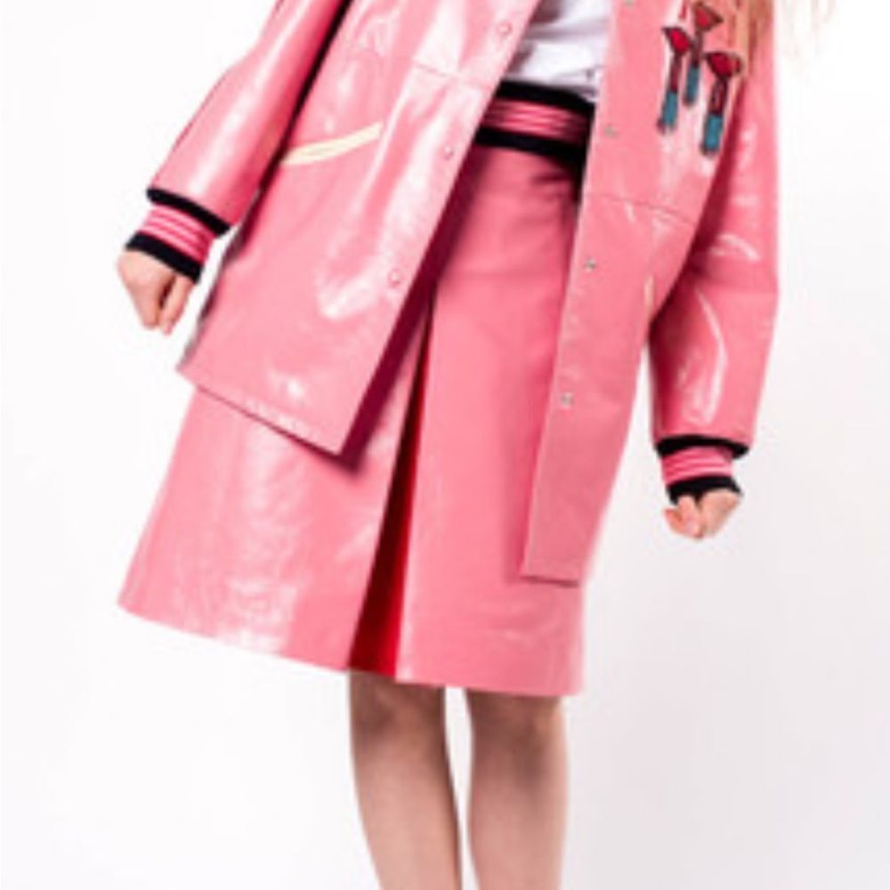 Valentino A-Line Skirt in Pink and Red